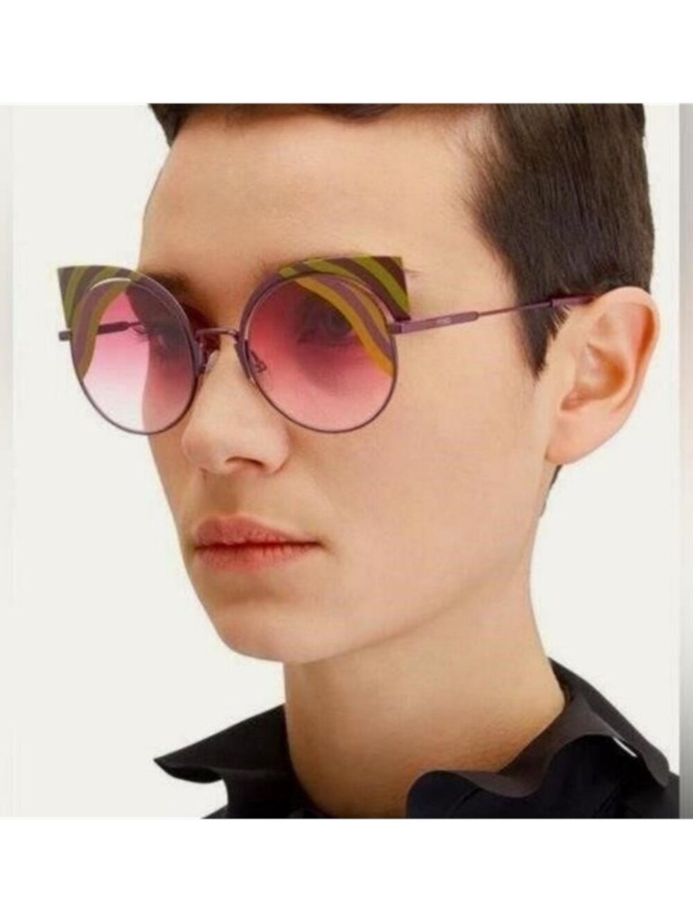 💯 - New Authentic Fendi FF 0215/s 00l9- X4 Burgundy Cat Eye Sunglasses - Picture 6 of 12